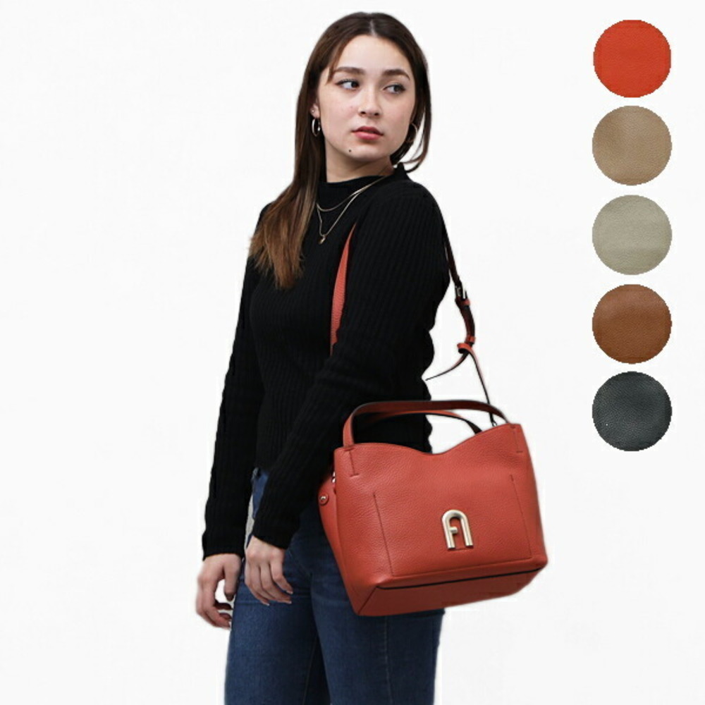 Furla Primula S Leather 2WAY Shoulder Bag Plain